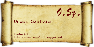 Orosz Szalvia névjegykártya
